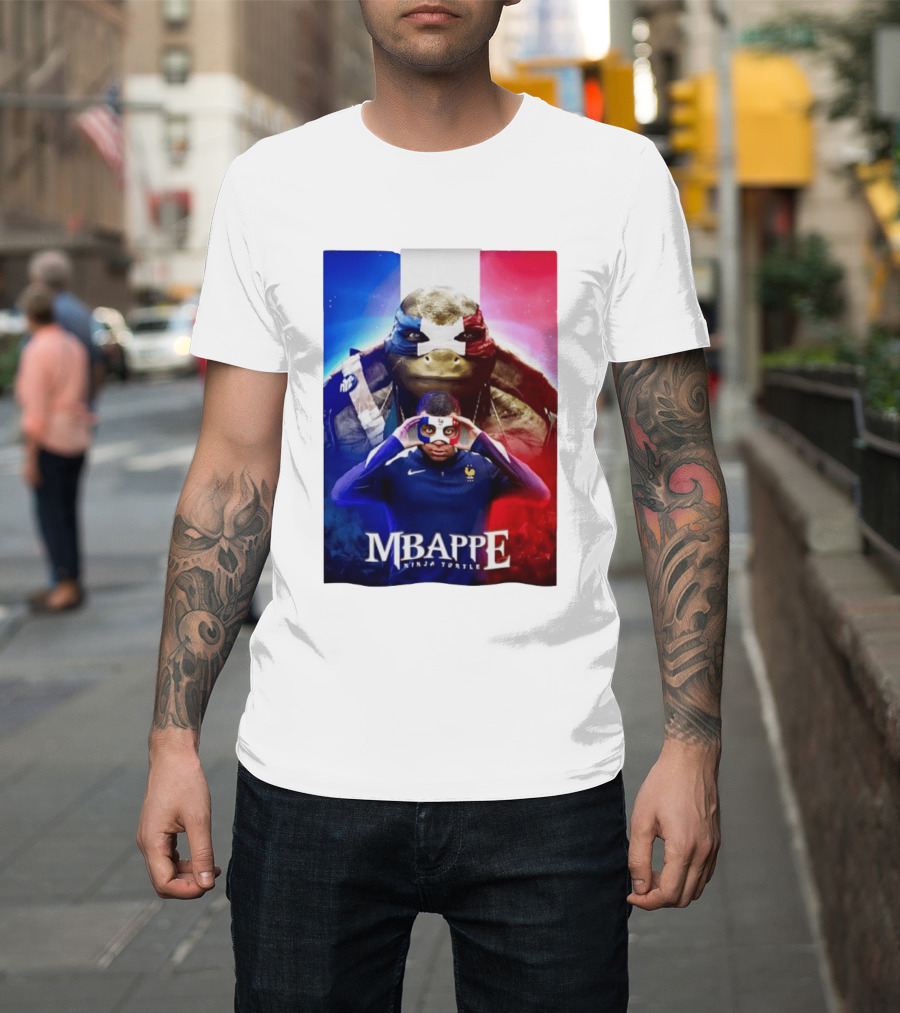 Mbappe France National Football Ninja Turtle T-Shirt