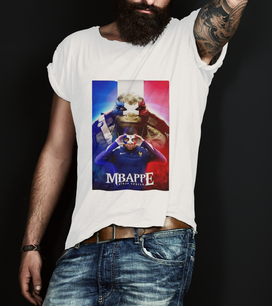 Mbappe France National Football Ninja Turtle T-Shirt