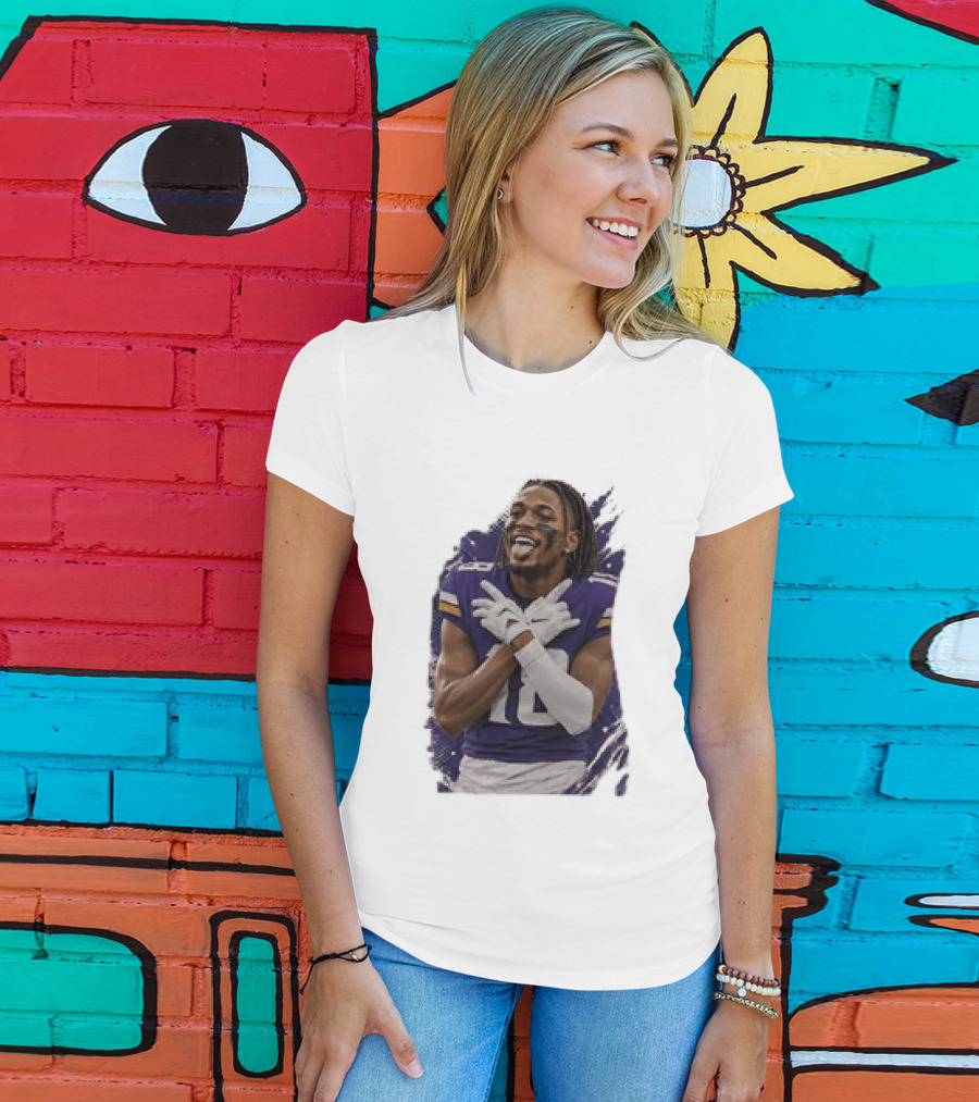 Minnesota Vikings Justin Jefferson Number 18 Football Player T-Shirt