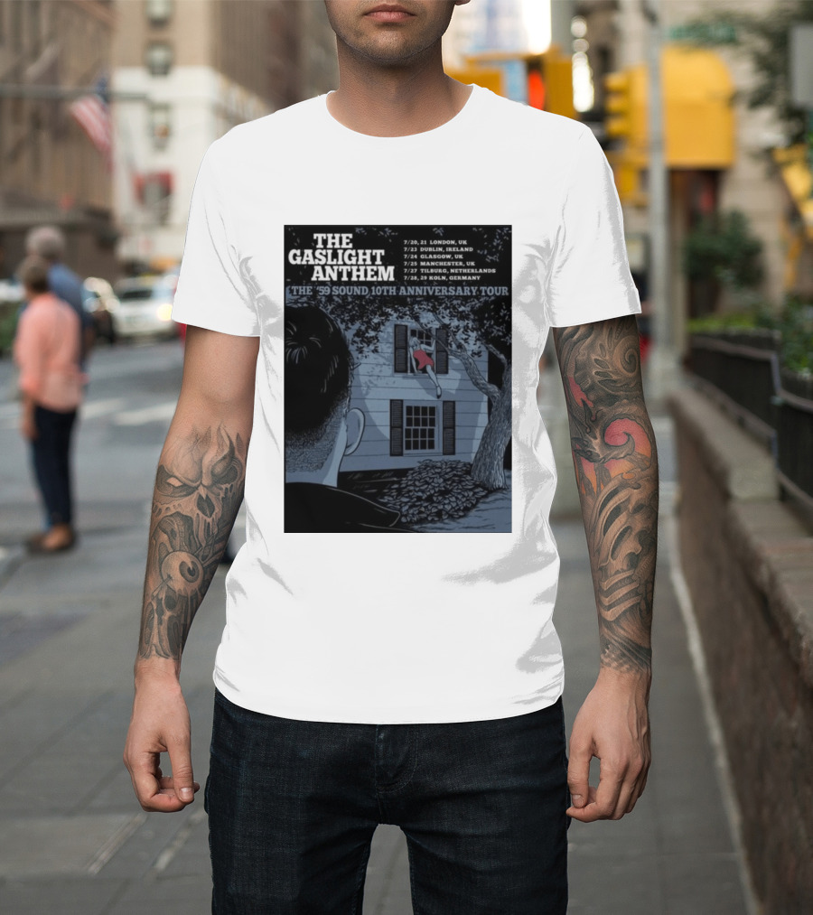 The Gaslight Anthem The '59 Sound 10th Anniversary Tour London Dublin Glasgow Manchester Tilburg Koln T-Shirt