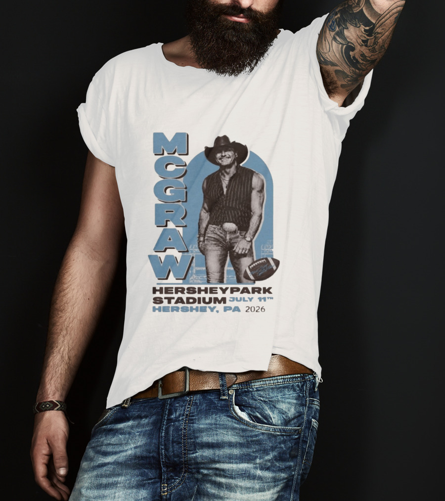 MCGRAW Hersheypark Stadium July 11th Hershey PA 2026 Football T-Shirt