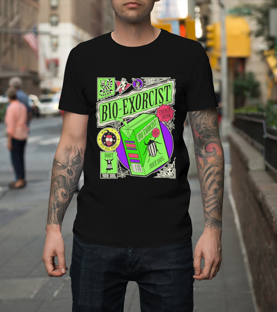 Bio Exorcist Energy Drink Juice 100% Boost Your Soul With Magic Powders T-Shirt