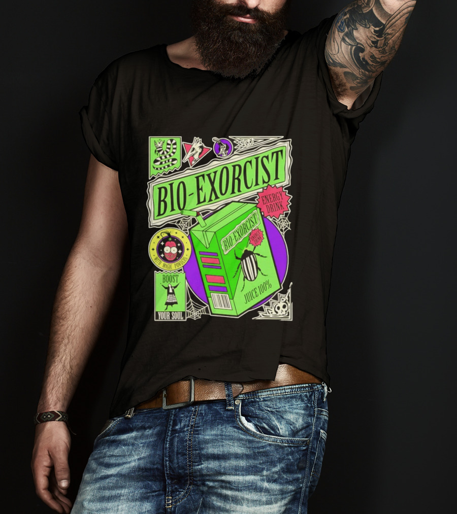 Bio Exorcist Energy Drink Juice 100% Boost Your Soul With Magic Powders T-Shirt