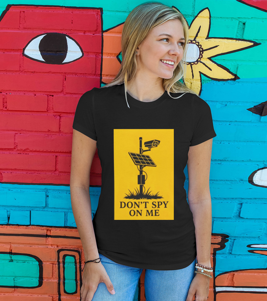 Flock Camera Surveillance Solar Panel Don't Spy On Me T-Shirt