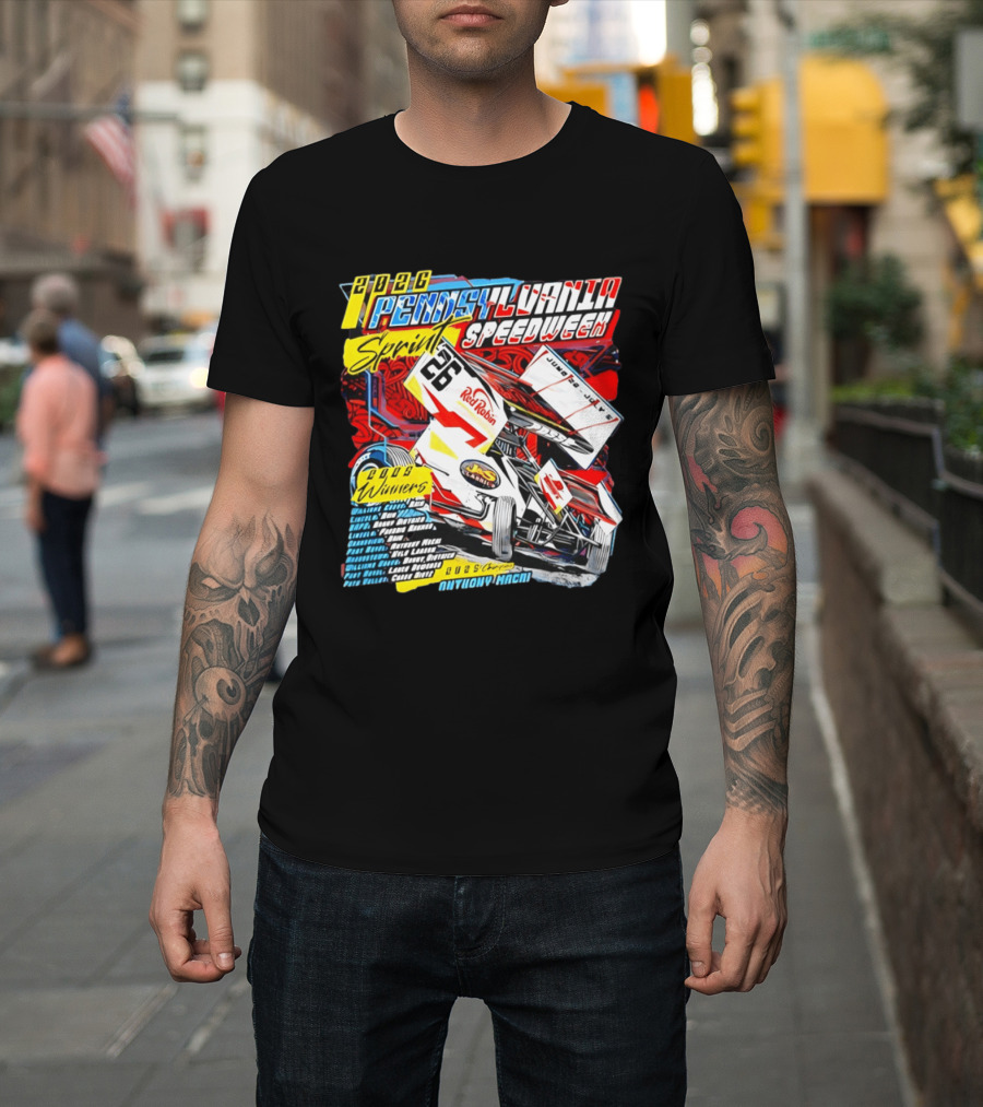 2026 Pennsylvania Speedweek Sprint Race Winners June Kyle Larson Racing Red Robin T-Shirt