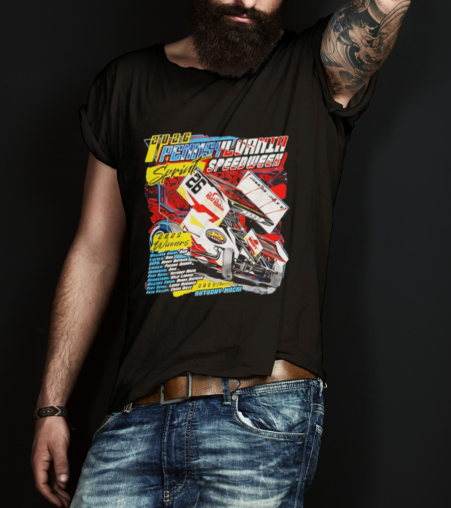 2026 Pennsylvania Speedweek Sprint Race Winners June Kyle Larson Racing Red Robin T-Shirt