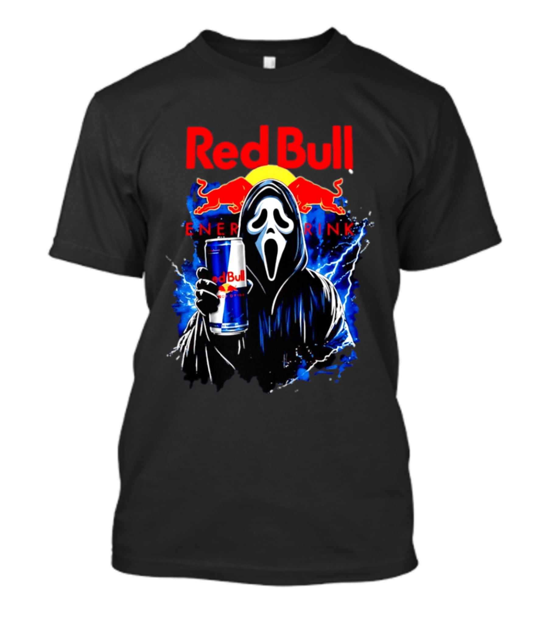 Red Bull Energy Drink Ghostface Scream Bootleg T-Shirt
