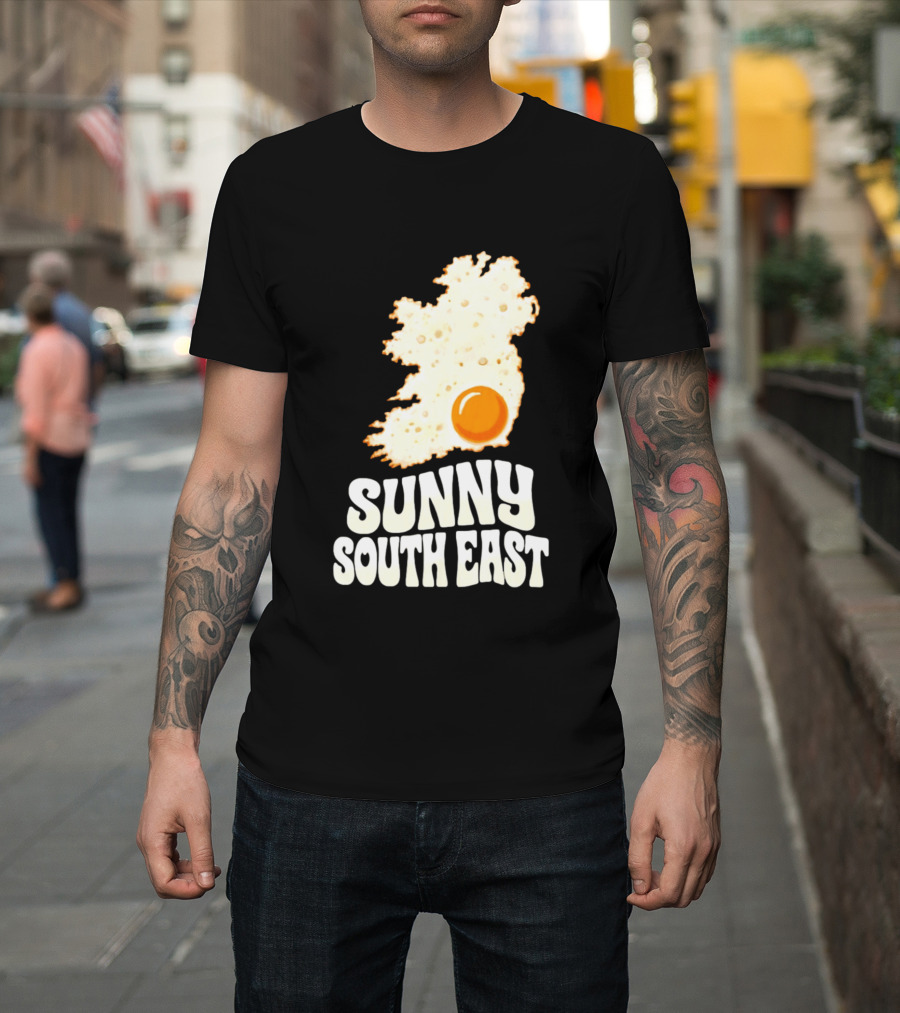 Sunny South East Ireland Fried Egg Map T-Shirt