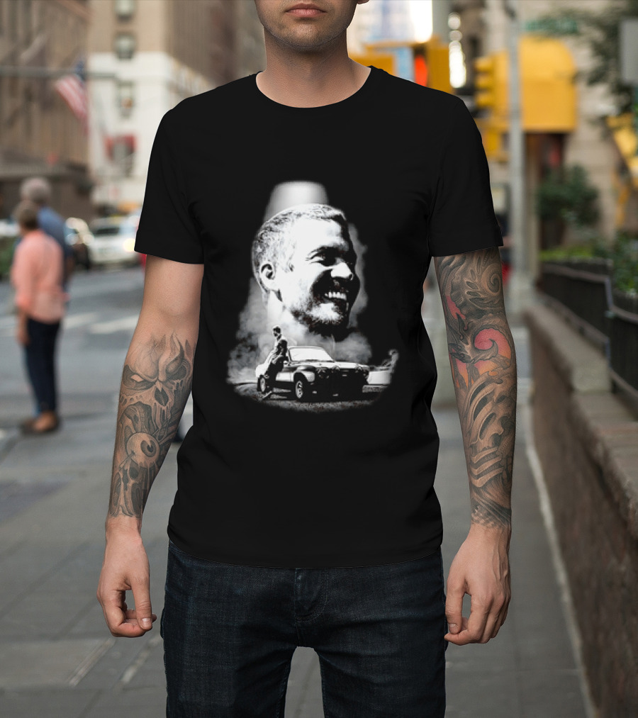 Paul Walker Fast And Furious Tribute With Classic Car Scene T-Shirt