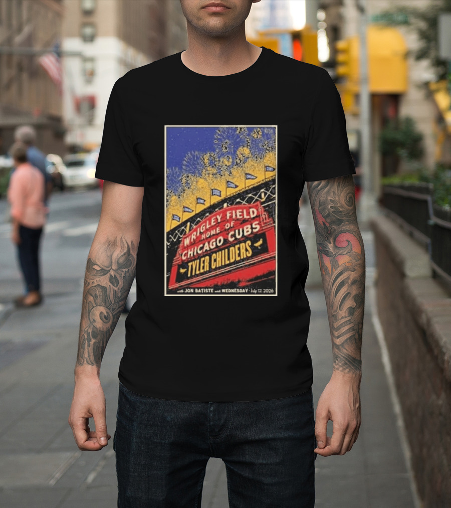 Tyler Childers Wrigley Field Home Of Chicago Cubs Event July 12 2026 T-Shirt