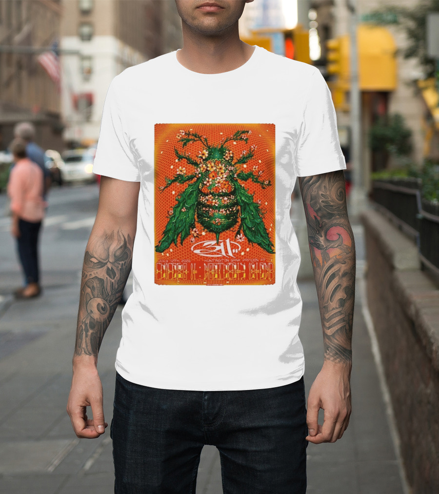 311 Chicago Illinois 2026 Huntington Bank Pavilion July 12 Floral Insect T-Shirt