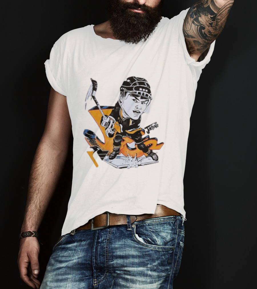 Jaromir Jagr Animated Pittsburgh Penguins Hockey Stick Action T-Shirt