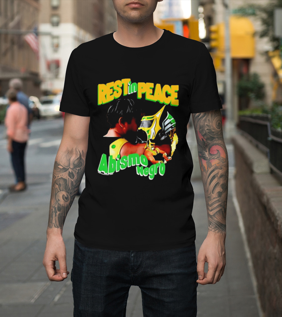 REST In PEACE Abismo Negro Lucha Libre AAA Professional Wrestling T-Shirt
