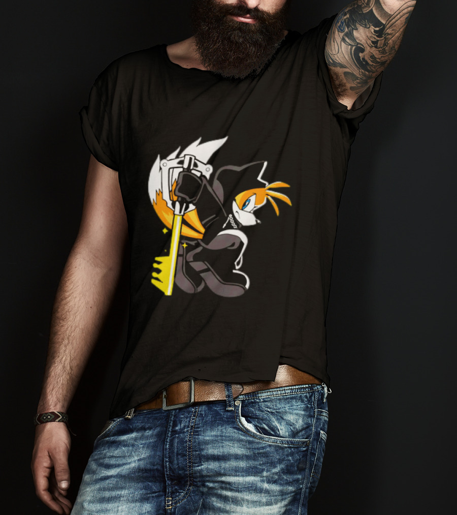 GoblinTengu Yellow Black Hooded Cat Keyblade Warrior T-Shirt