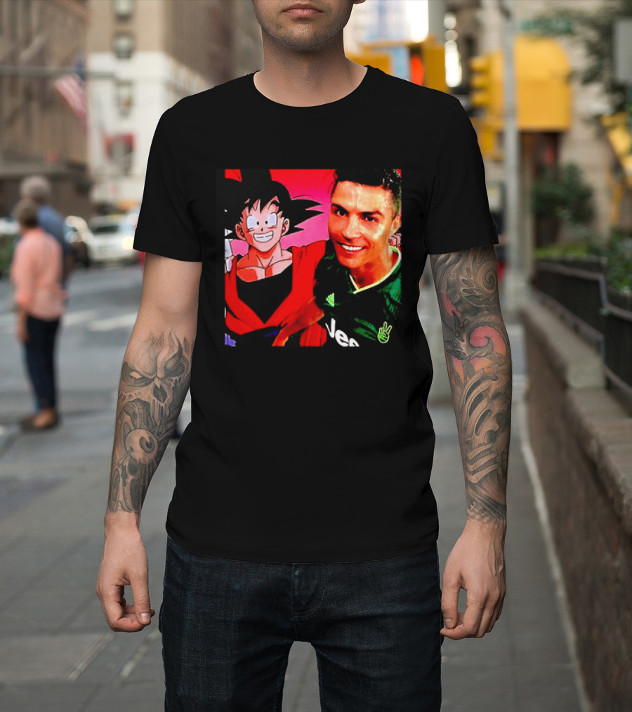 Goku Dragon Ball X Cristiano Ronaldo Juventus Collaboration T-Shirt