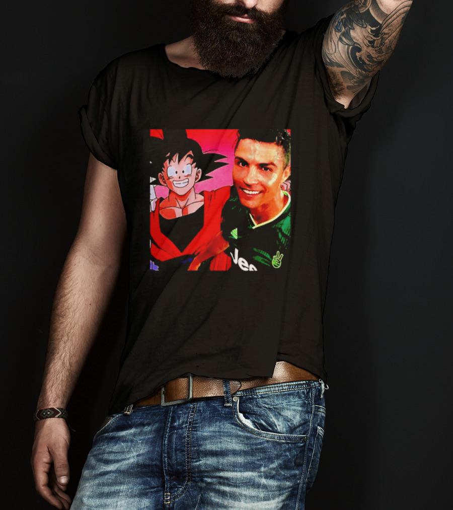 Goku Dragon Ball X Cristiano Ronaldo Juventus Collaboration T-Shirt