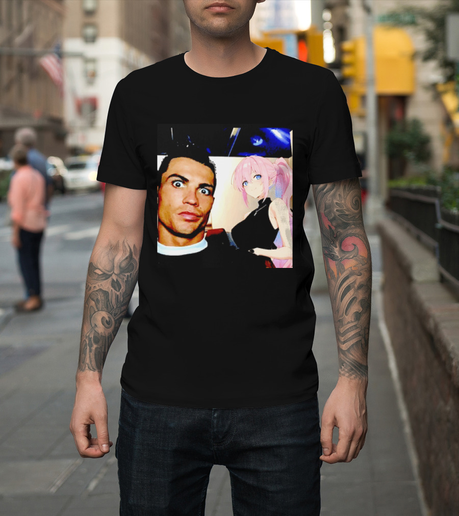 Cristiano Ronaldo Shikimori Anime Manga Collaboration T-Shirt