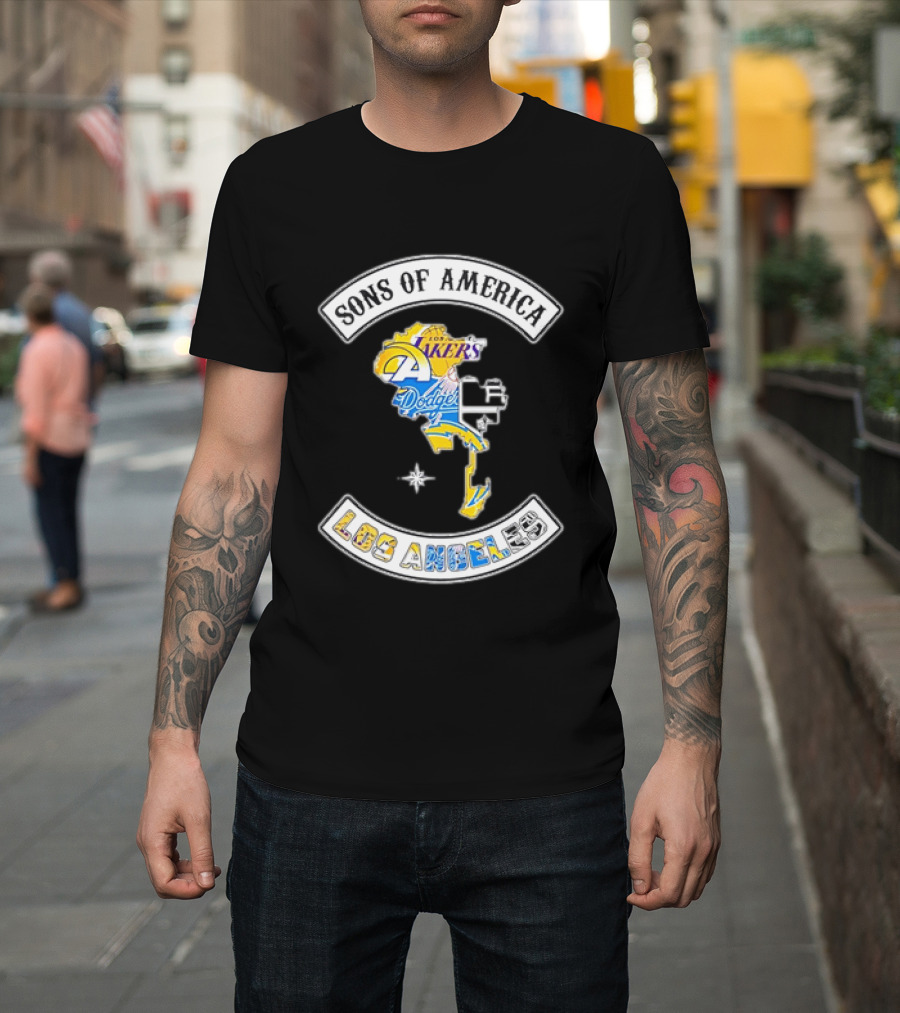 Sons Of America Los Angeles Lakers Rams Dodgers Chargers Kings T-Shirt