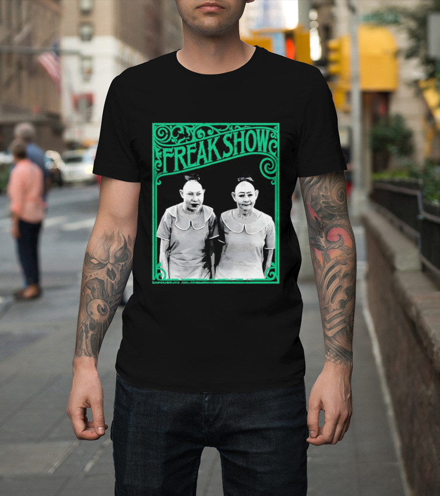 Freak Show Vintage Circus Sideshow Twins T-Shirt
