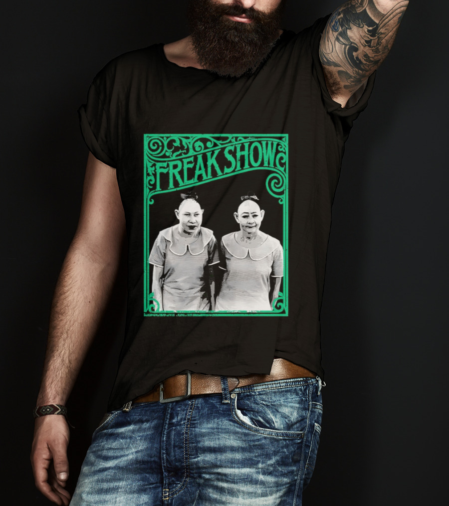 Freak Show Vintage Circus Sideshow Twins T-Shirt