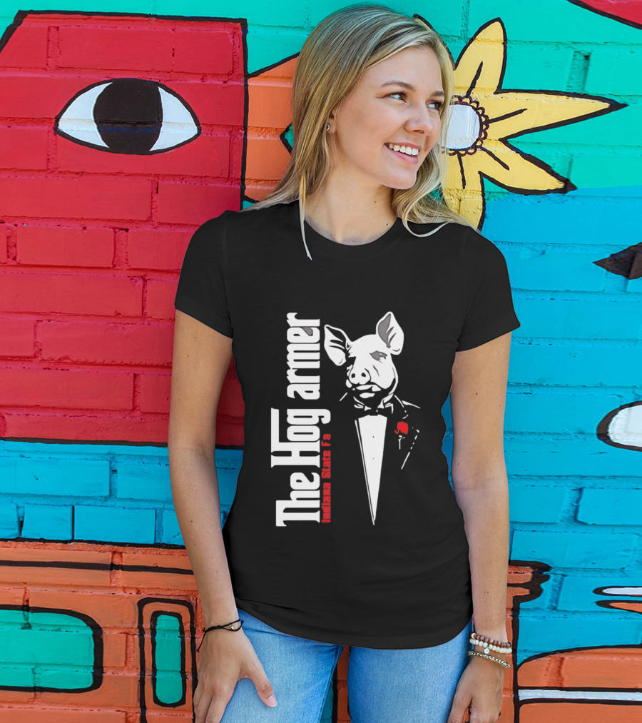 The Hogfarmer Indiana State Fair Pig Tuxedo T-Shirt
