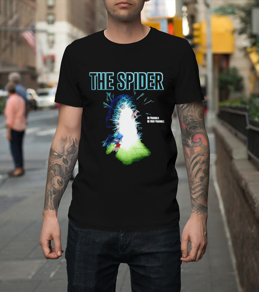 The Spider Be Friendly Be Very Friendly Comic Explosion T-Shirt
