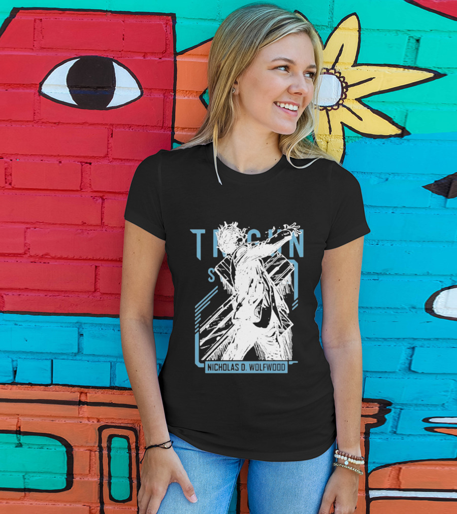 Trigun Stampede Nicholas D Wolfwood Cross Sketch T-Shirt