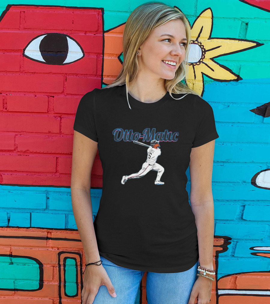 Otto Matic Lopez Swinging Baseball Toronto Blue Jays T-Shirt