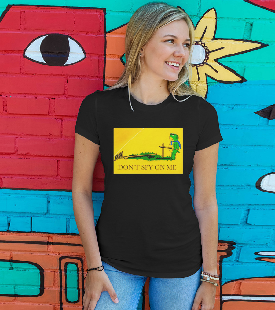 Portland Frog Don't Spy On Me Anti Flock Camera T-Shirt
