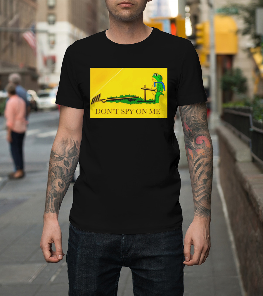 Portland Frog Don't Spy On Me Anti Flock Camera T-Shirt