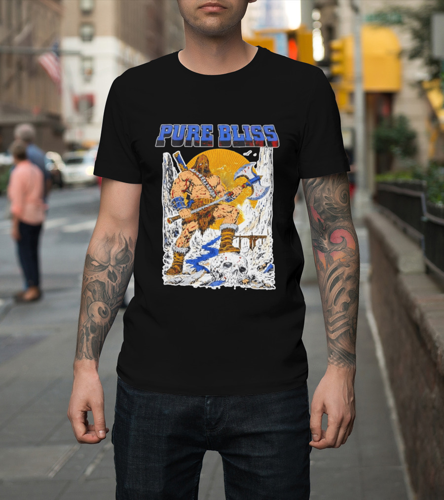 Pure Bliss Barbarian Warrior Axe Skull Fantasy Adventure T-Shirt