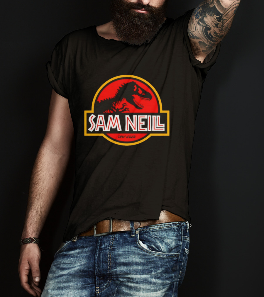 Sam Neill 1947 2026 Jurassic Park Rex T-Shirt