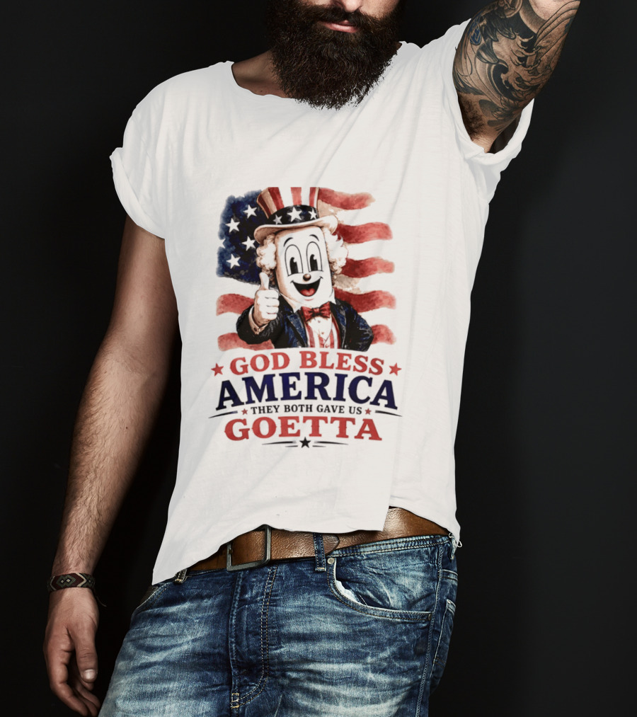 God Bless America They Both Gave Us Goetta USA Flag T-Shirt