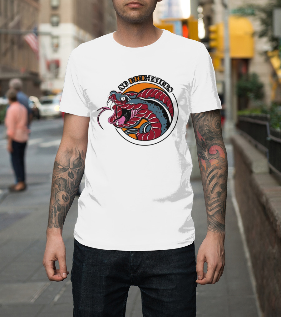 No Dictators Political Satire Snake T-Shirt
