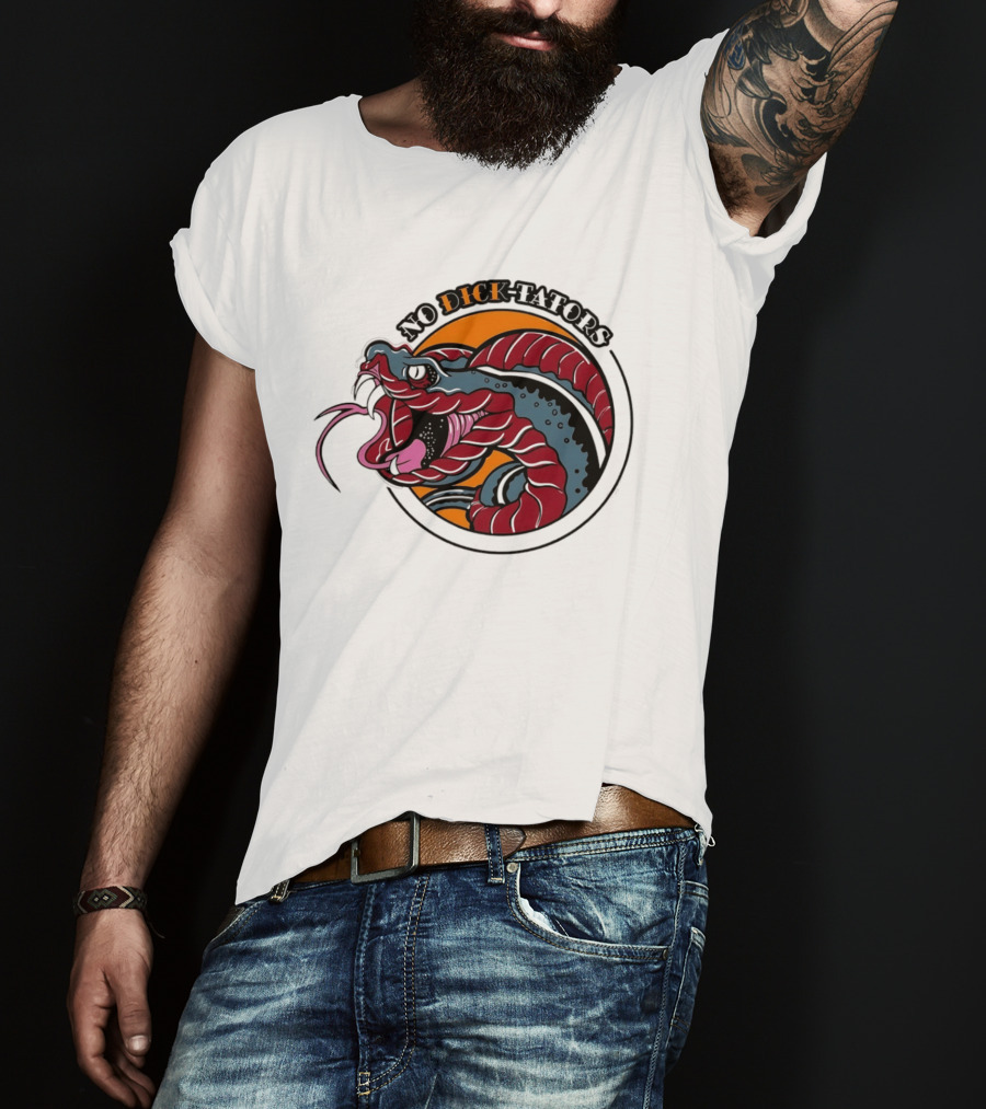 No Dictators Political Satire Snake T-Shirt