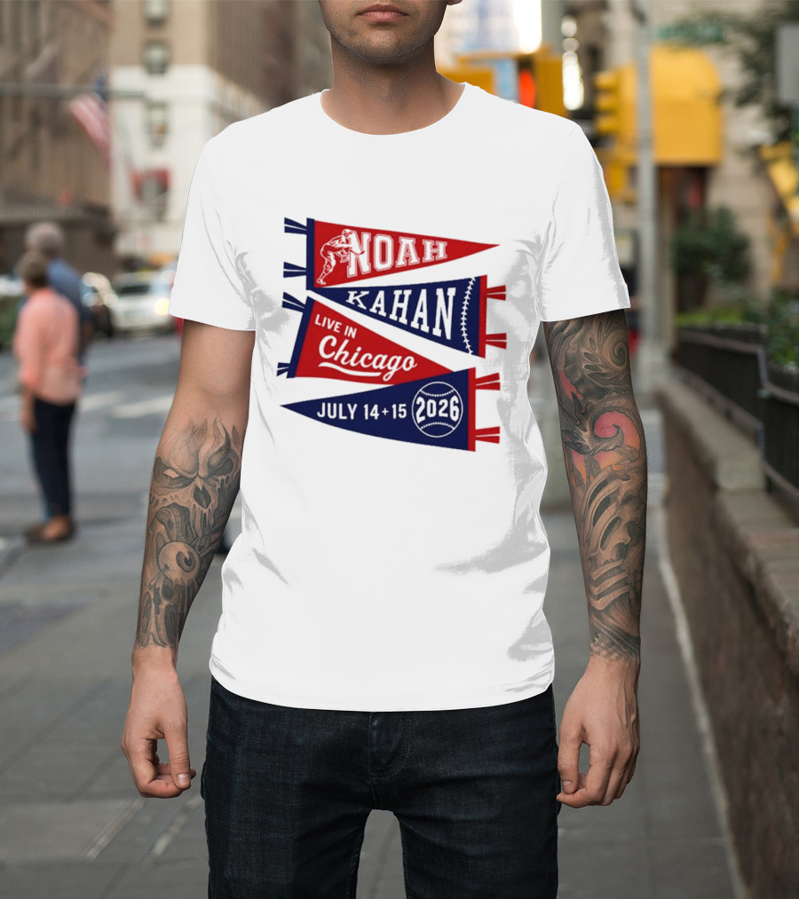 Noah Kahan Wrigley Field Chicago July 14 15 2026 Event Pennant T-Shirt
