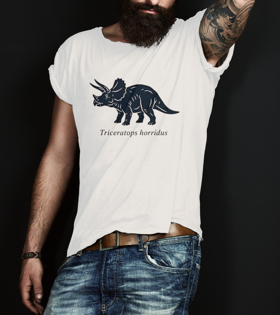 Triceratops Horridus Dinosaur Prehistoric Animal Paleontology Biology Science T-Shirt