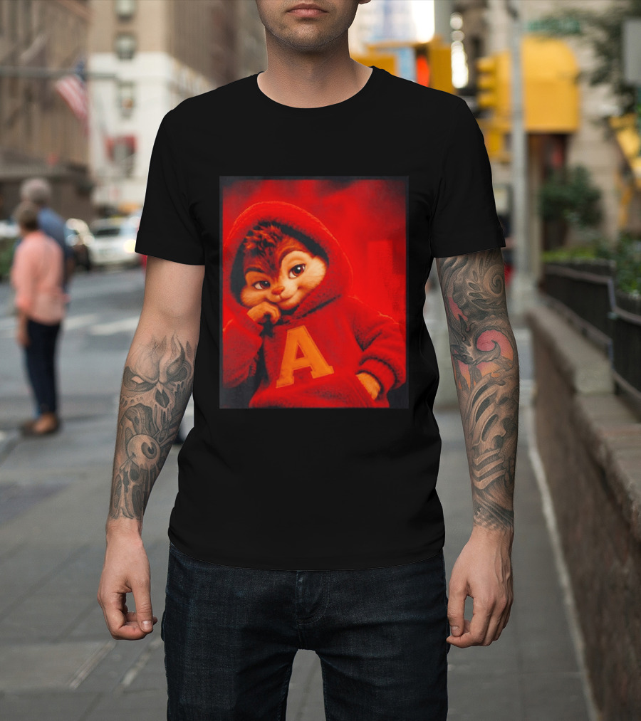 Alvin And The Chipmunks Red A Letter T-Shirt