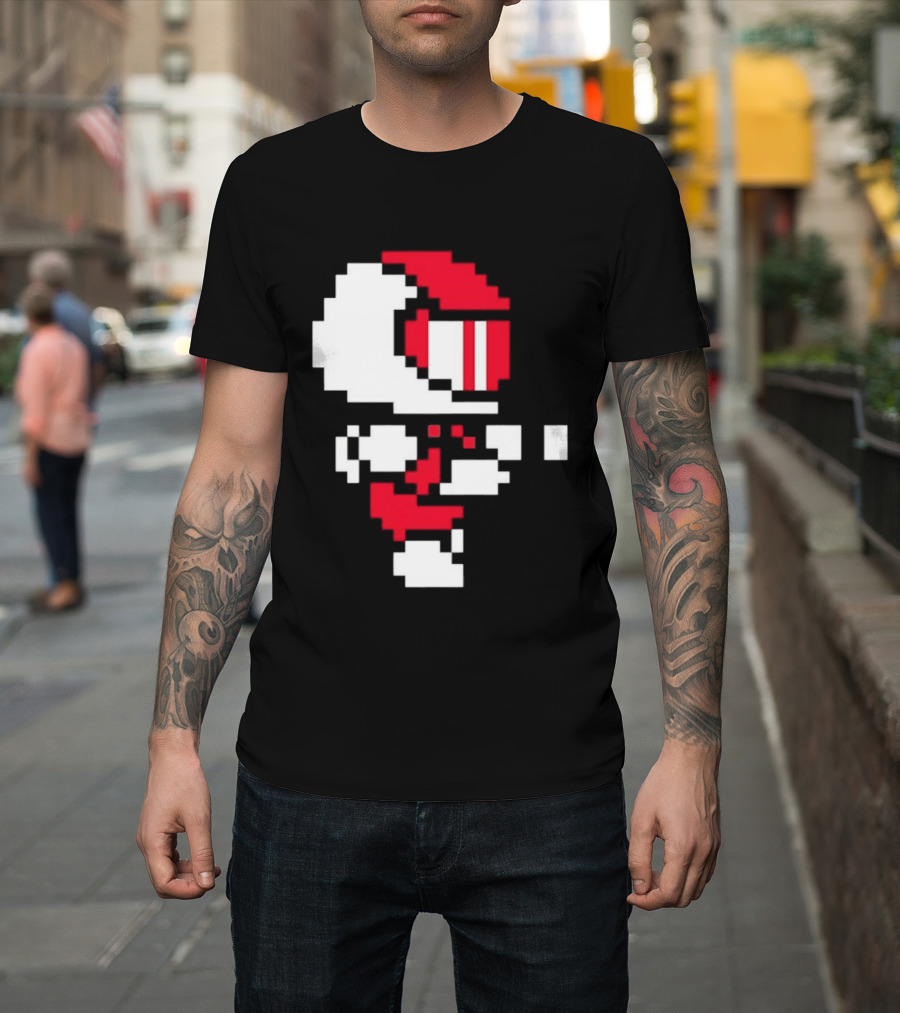 Arcade Pixel Racing Driver Fast Track Helmet Retro Game T-Shirt