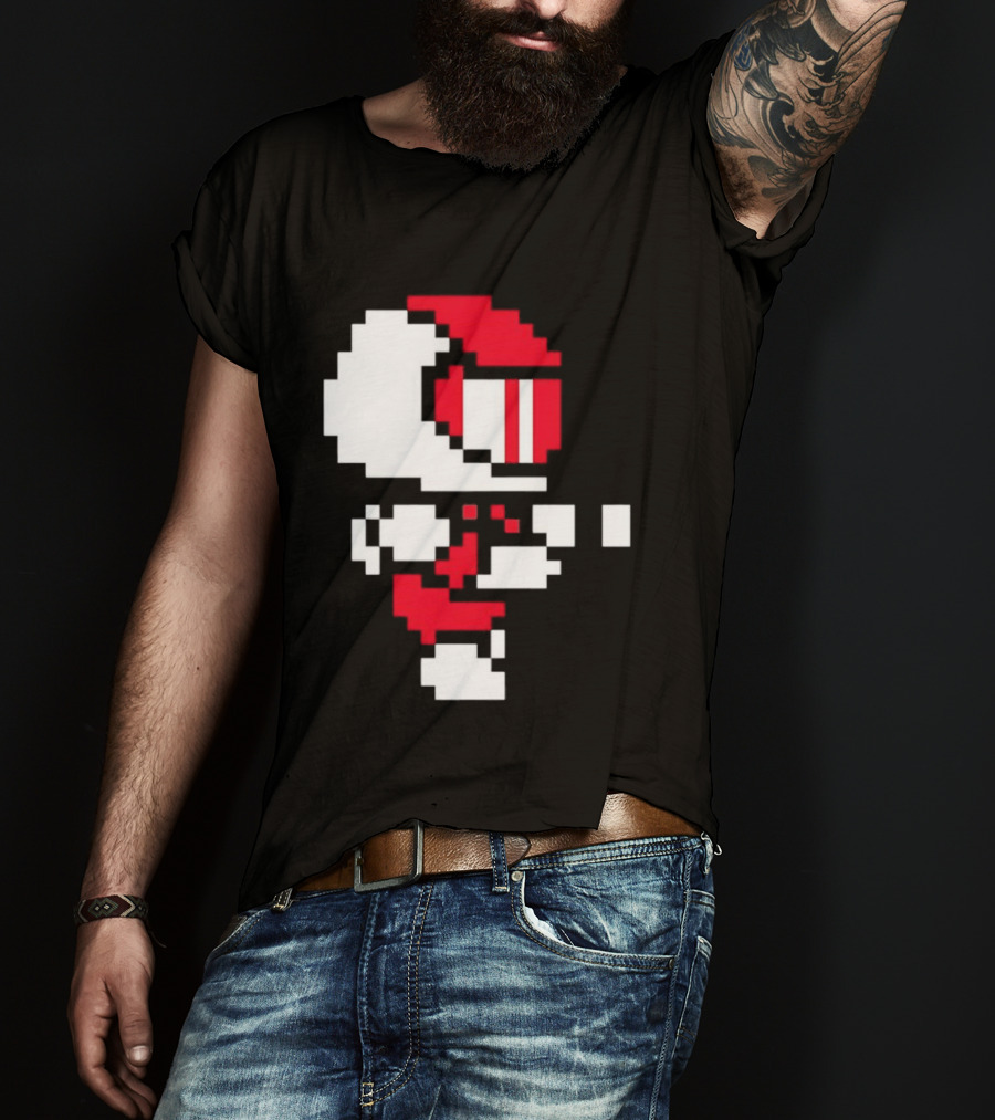 Arcade Pixel Racing Driver Fast Track Helmet Retro Game T-Shirt