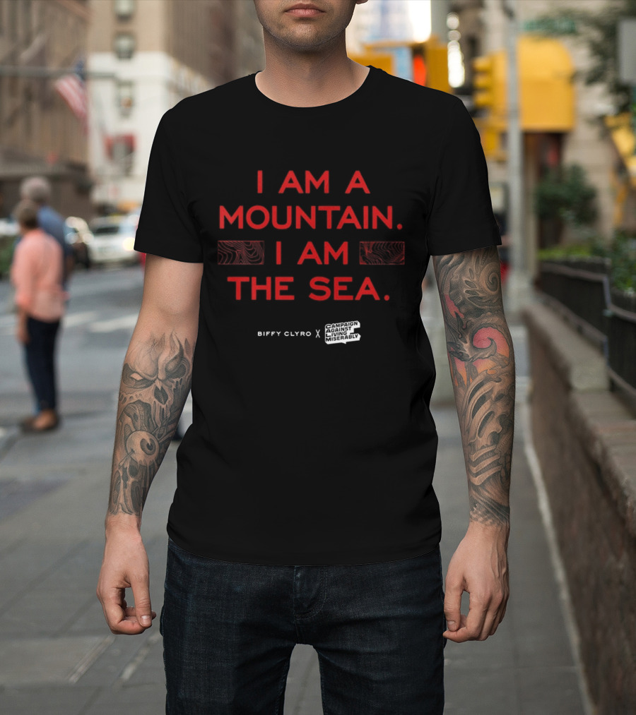 Biffy Clyro I Am A Mountain I Am The Sea CALM Lifelines Collaboration T-Shirt
