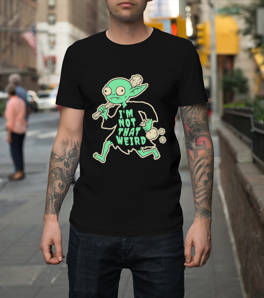 I'm Not That Weird Goblin With D20 Dice Fun Fantasy Role Playing Humor T-Shirt