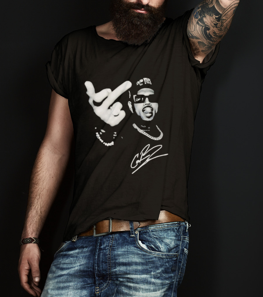 Chris Brown Middle Finger CB Signature T-Shirt