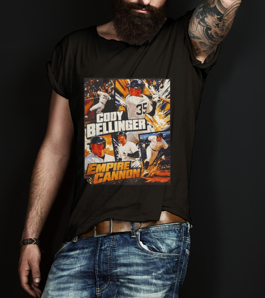 Cody Bellinger Empire Cannon 35 Baseball Action Collage T-Shirt
