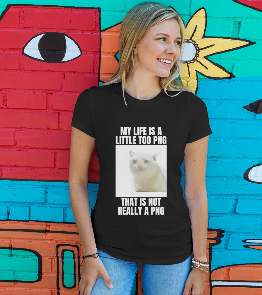 My Life Is A Little Too PNG That Is Not Really A PNG Cat Meme T-Shirt