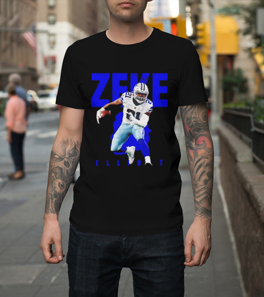 Dallas Cowboys Ezekiel Elliott Running Zeke 21 T-Shirt