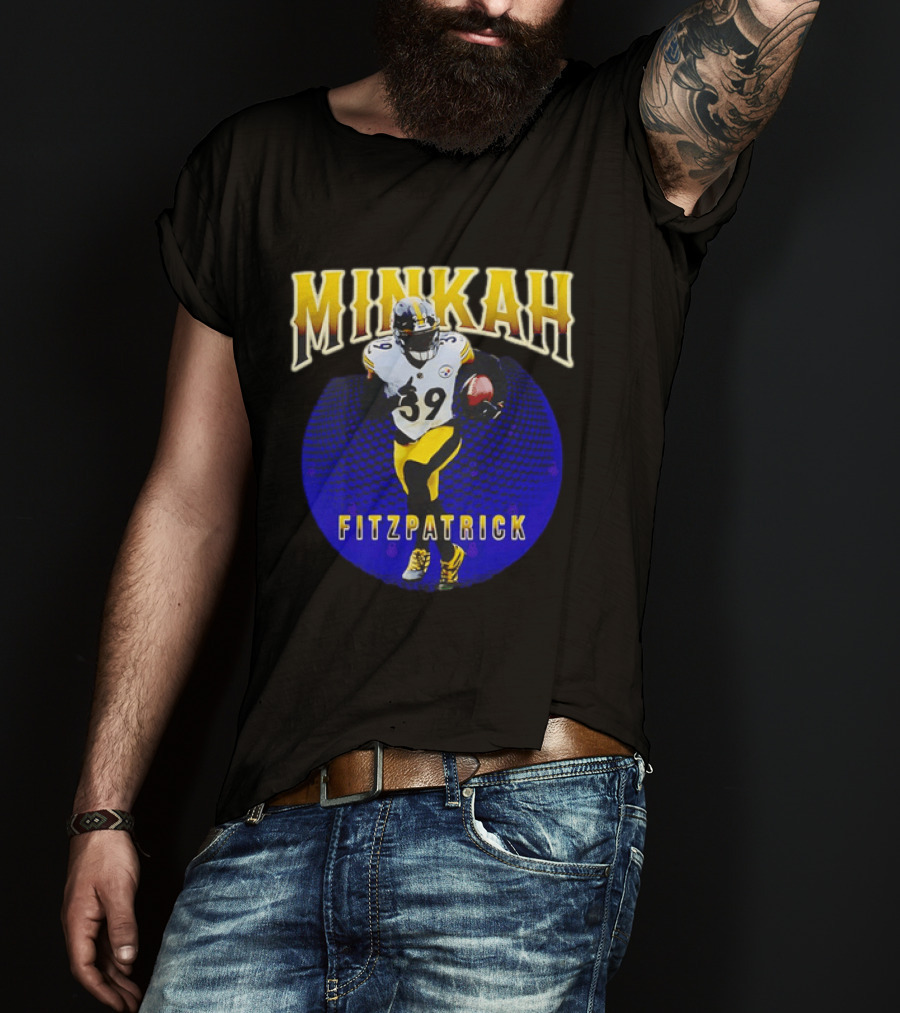 Minkah Fitzpatrick Steelers Number 39 Running Football T-Shirt