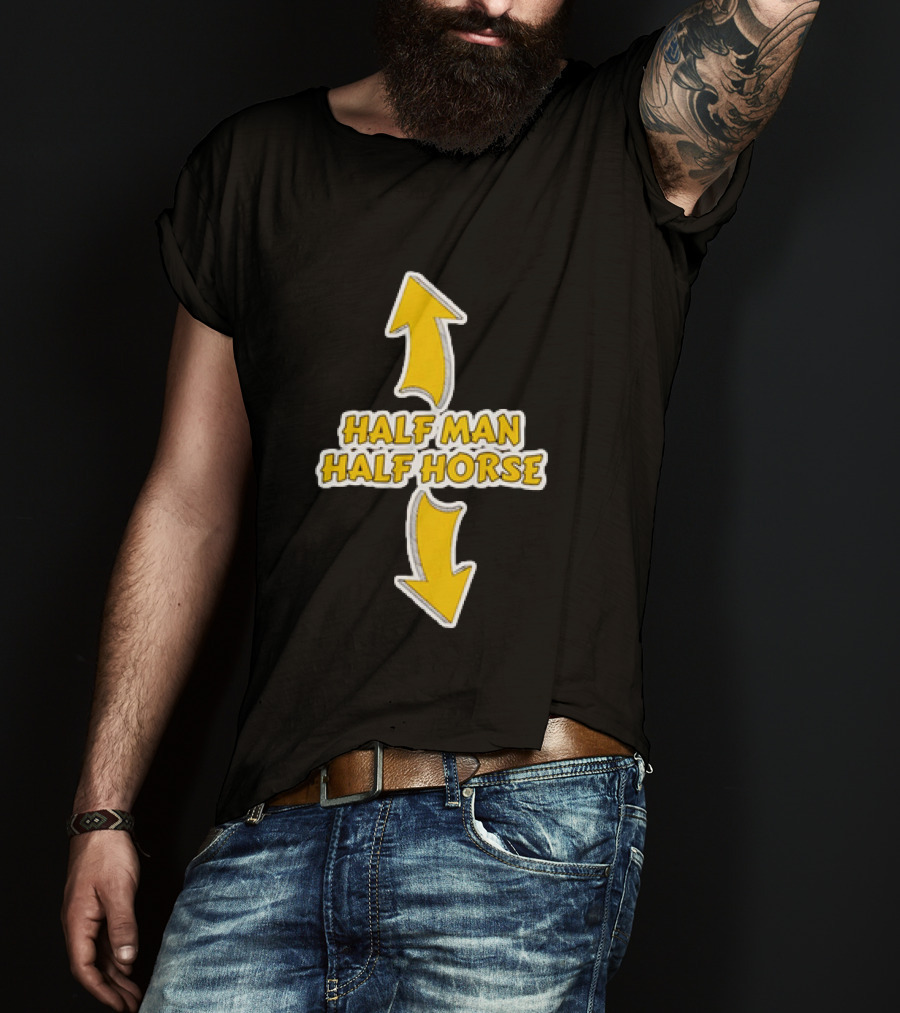 Half Man Half Horse Centaur Mythology Yellow Arrows T-Shirt