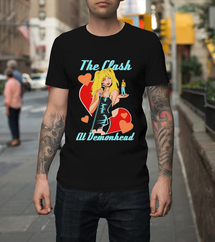 The Clash At Demonhead Scott Pilgrim Band Heart T-Shirt