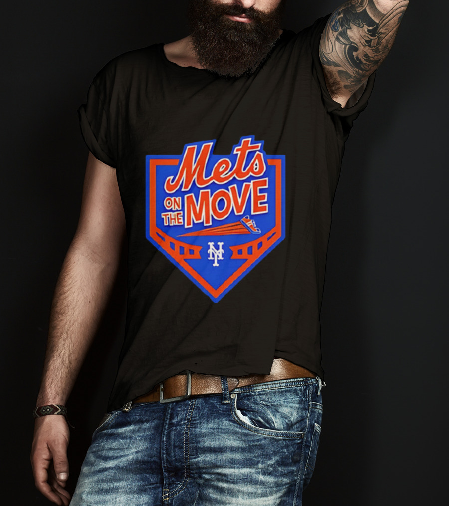Mets On The Move New York NY Baseball Sneaker T-Shirt